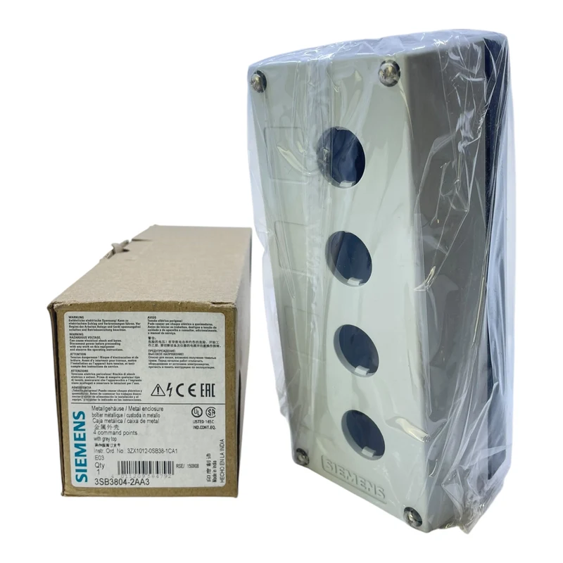 Siemens Metallgehäuse 4-fach 3SB3804-2AA3 für Befehlsgeräte
