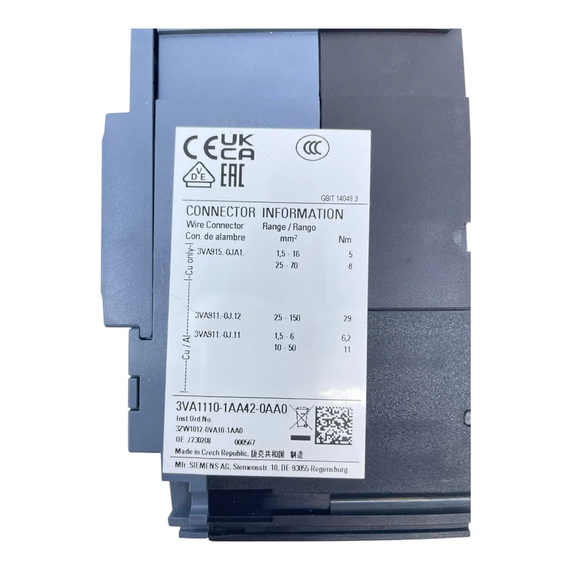 Siemens Leistungsschalter 160A 3VA1110-1AA42-0AA0 3-polig