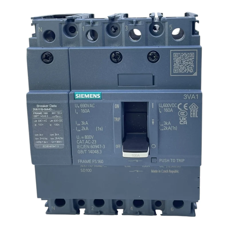 Siemens Leistungsschalter 160A 3VA1110-1AA42-0AA0 3-polig