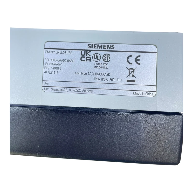 Siemens Leergehäuse 3SU1806-0AA00-0AB1 IP66/IP67/IP69 280 x 85 x 64mm
