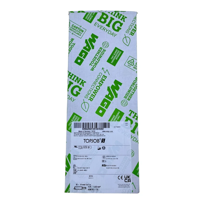 WAGO Reihenklemme 2002-1207 2,5 mm² grün/gelb Ex-Schutz TOPJOB S VE: 91 Stk
