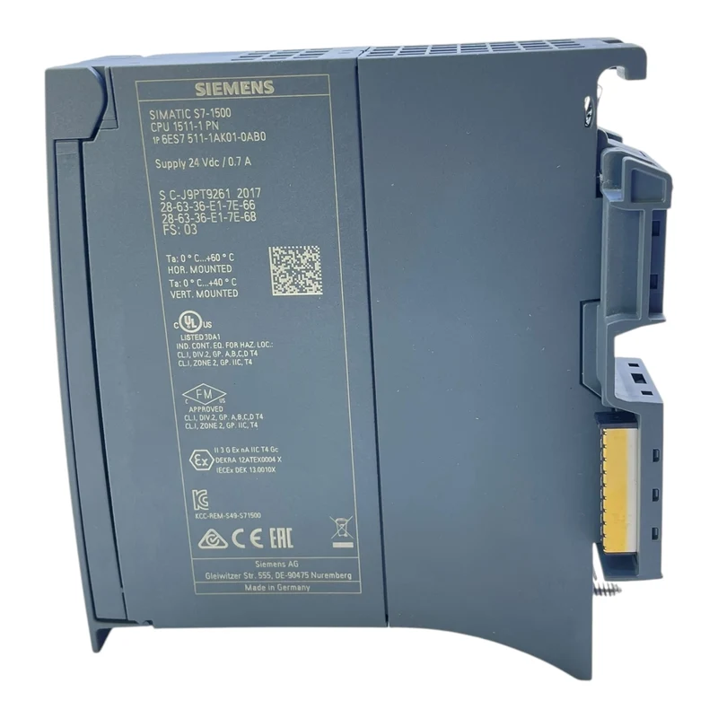 Siemens CPU S7-1500 1511-1 PN 6ES7511-1AK01-0AB0 24VDC 0,7A SPS Steuerung