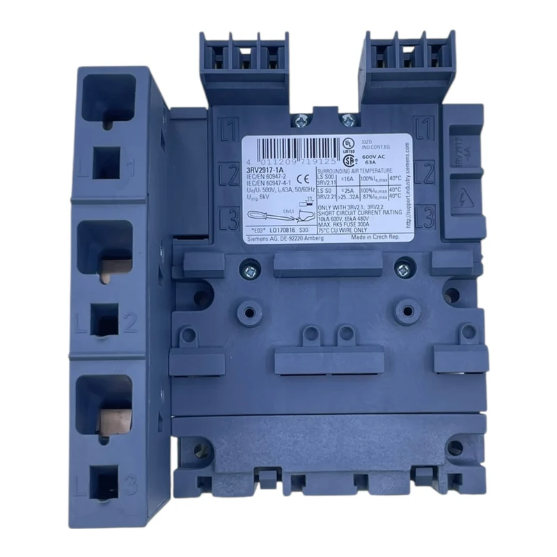 Siemens 3-Phasen-Sammelschiene Anschlussblock 3RV2917-1A 63A LS-S00 3RV2 Zubehör