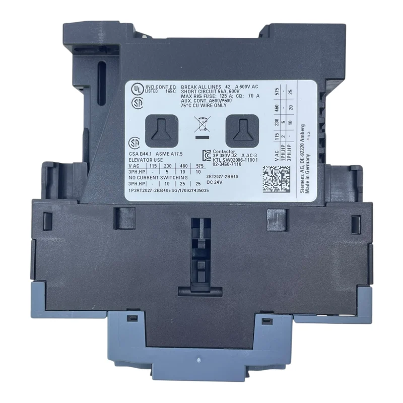 Siemens Schütz 3RT2027-2BB40 24V DC 11kW 25A 3-polig Sirius Leistungsschütz