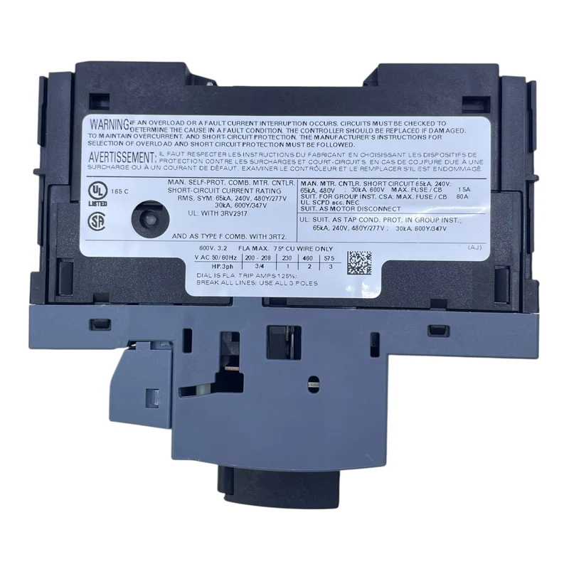 Siemens 3RV2011-1DA25 Motorschutzschalter 2,2–3,2A 42A SIRIUS 3-Phasen