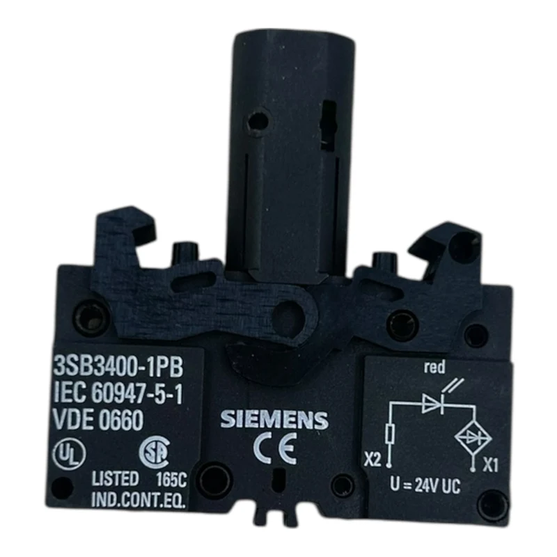 Siemens Leuchtdrucktaster rot 24V LED 1NO+1NC 3SB3247-0AA21
