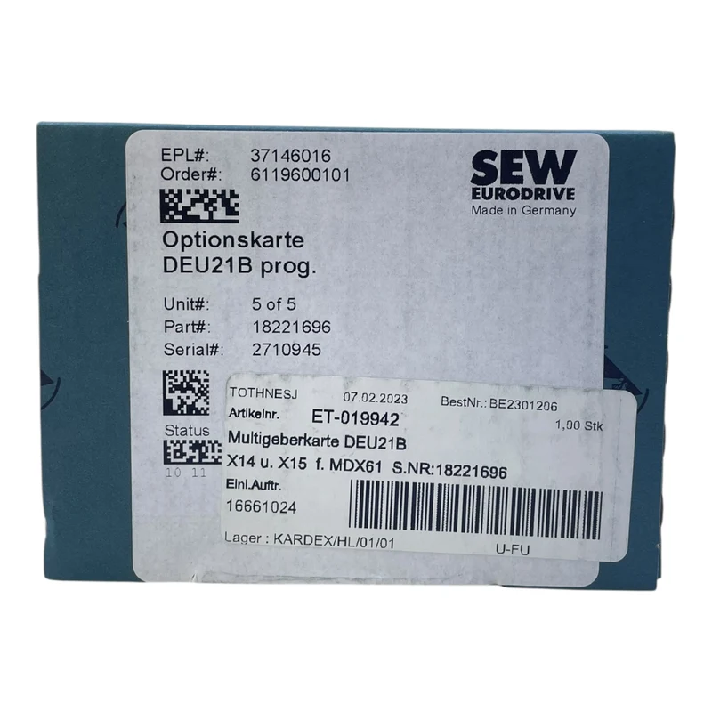 SEW EURODRIVE DEU21B Optionskarte Multigeberkarte für MDX61 X14/X15