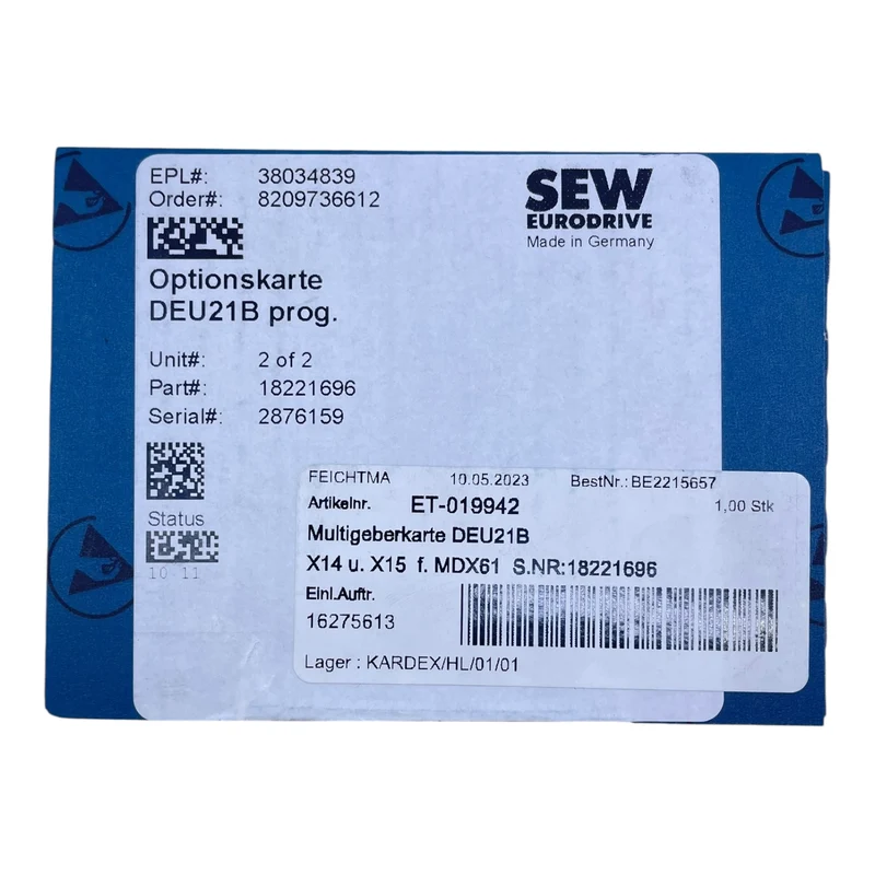SEW EURODRIVE DEU21B Optionskarte Multigeberkarte für MDX61 X14/X15