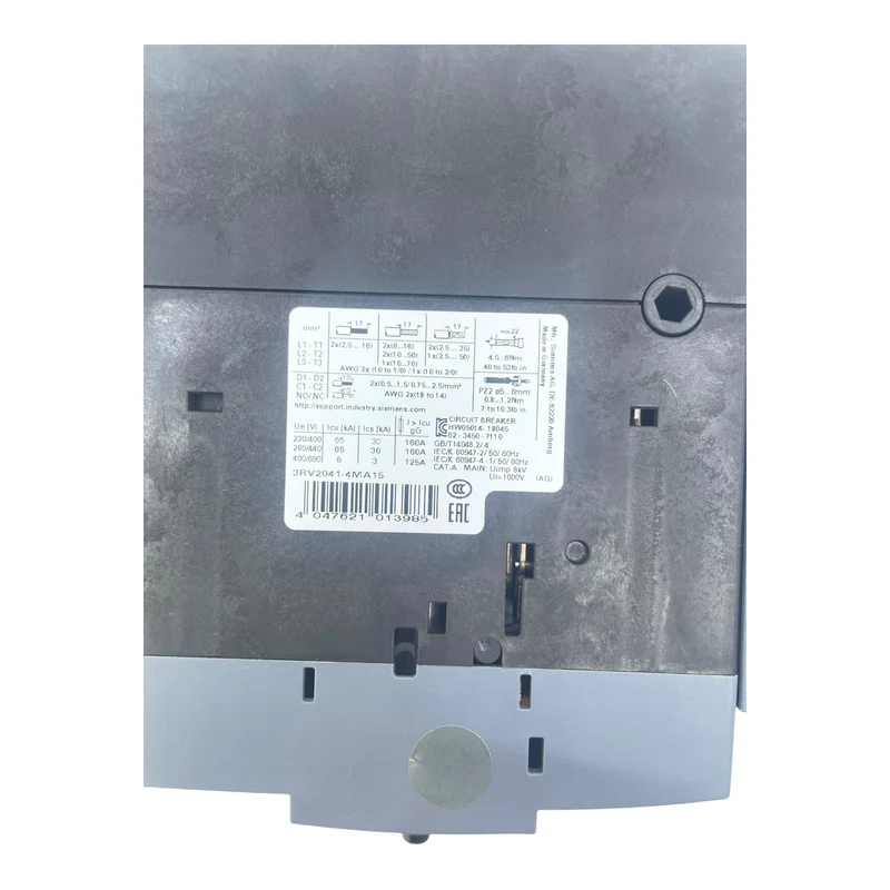 Siemens Motorschutzschalter 80-100 A 3RV2041-4MA15 Sirius Class 10