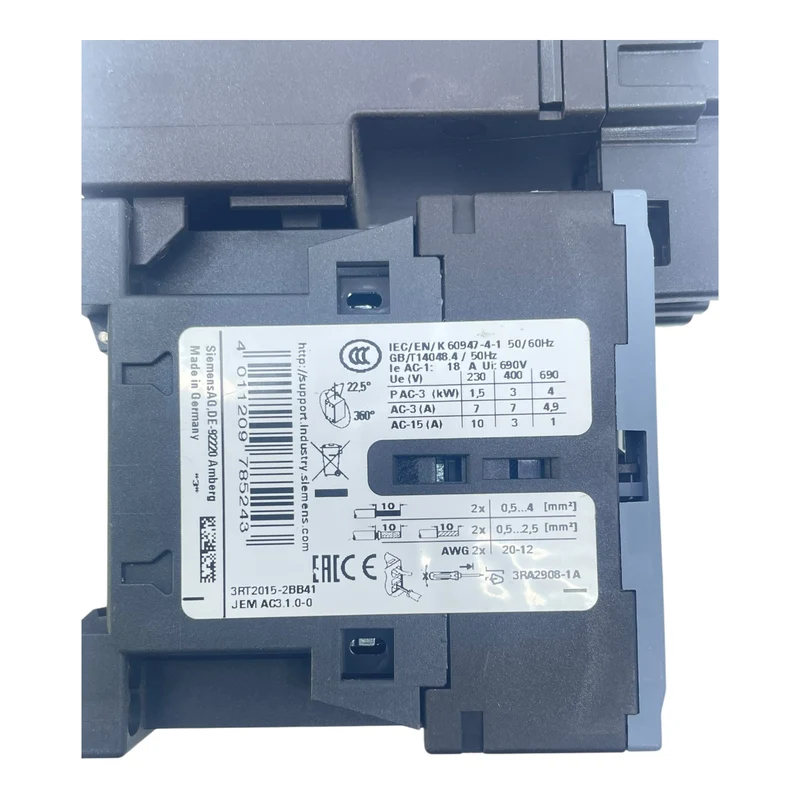Siemens Verbraucherabzweig 3RA2110-0KE15-1BB4 16A Motorschutz + Schütz Sirius