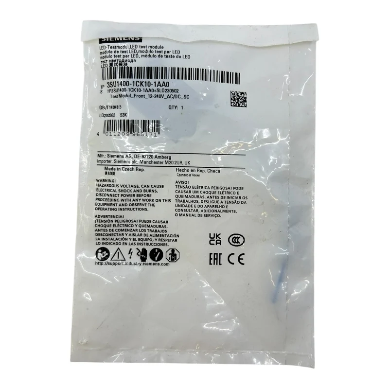 Siemens LED Testmodul 3SU1400-1CK10-1AA0 12-240V AC/DC Frontmontage