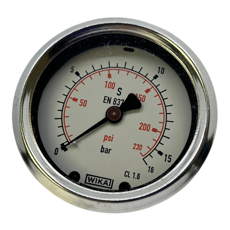 WIKA Manometer Druckmesser 0–16 bar / 0–230 psi EN 837 Manometer für Industrie