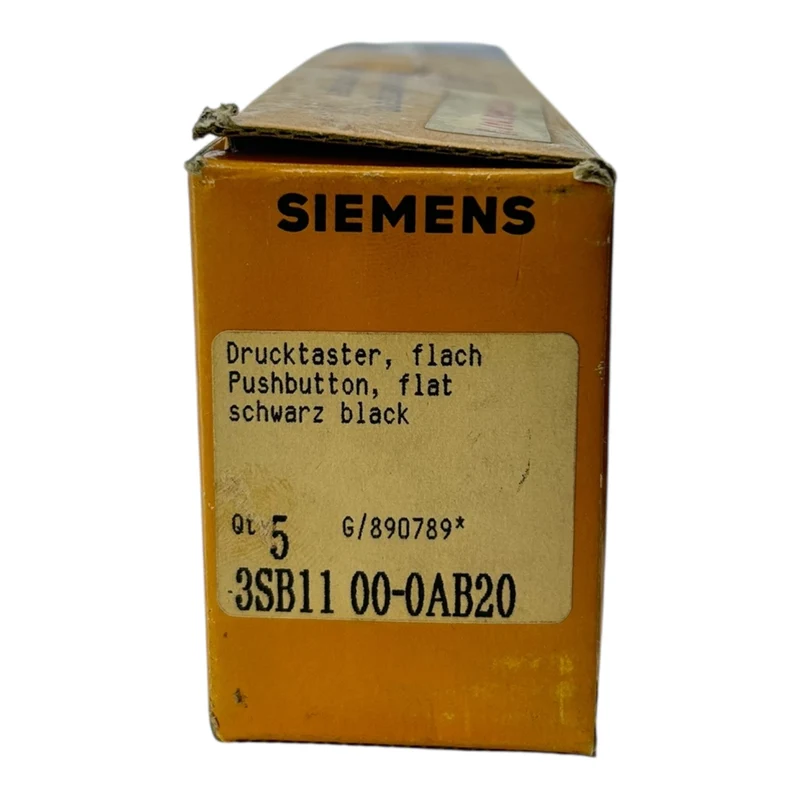 Siemens Drucktaster flach schwarz 3SB1100-0AB20 VE:5 Stk