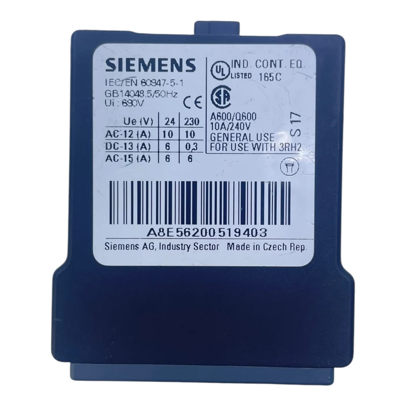 Siemens Hilfsschalterblock A8E56200519403 für 3RH2 Schütze