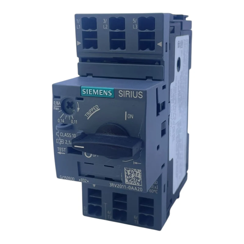 Siemens Motorschutzschalter SIRIUS 0,11–0,16 A 3RV2011-0AA20 3-polig