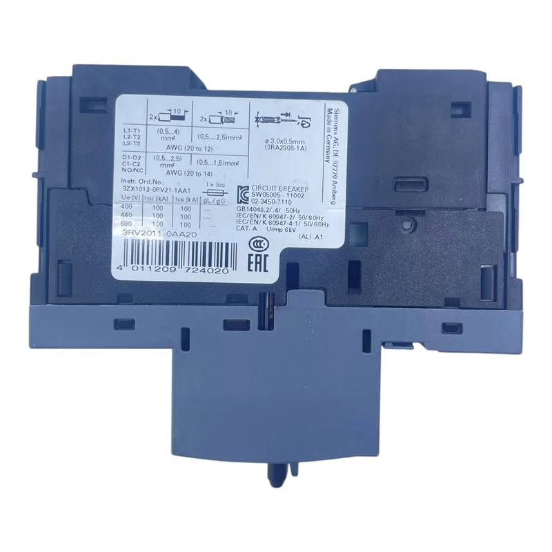 Siemens Motorschutzschalter SIRIUS 0,11–0,16 A 3RV2011-0AA20 3-polig