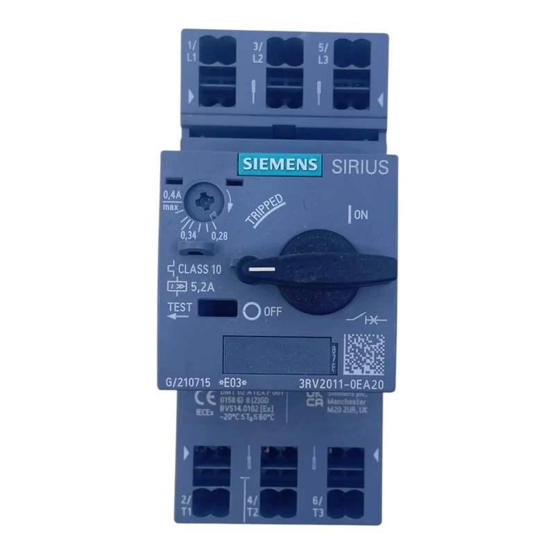 Siemens Motorschutzschalter SIRIUS 0,28–0,4 A 3RV2011-0EA20 3-polig