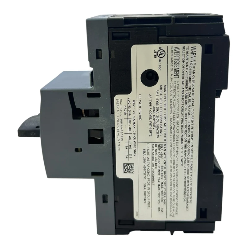 Siemens Motorschutzschalter 0,9–1,25A 3RV2011-0KA20 16A 690V Class10 3-polig