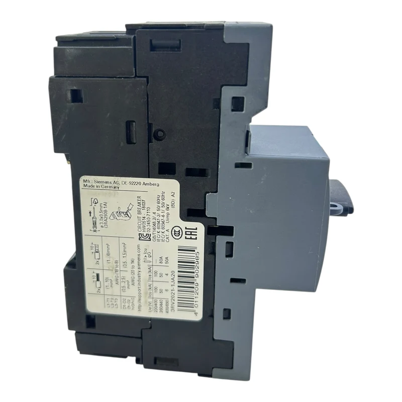 Siemens Motorschutzschalter 7–10A 3RV2021-1JA20 130A 690V Class 10 3-polig