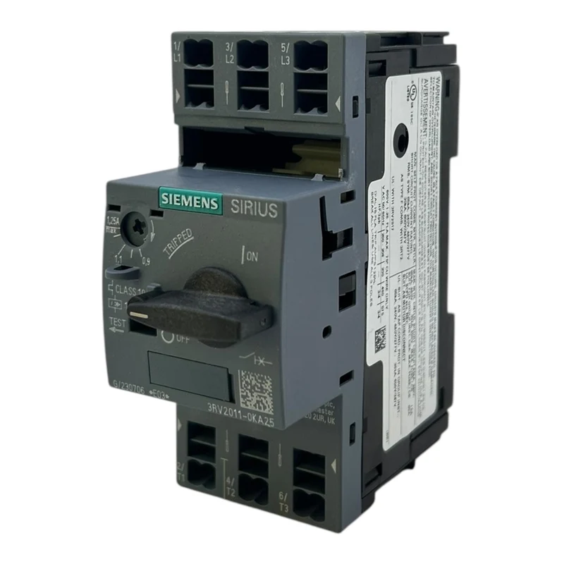 Siemens Motorschutzschalter Sirius 3RV2011-0KA25 0,9–1,25A 16A Class 10