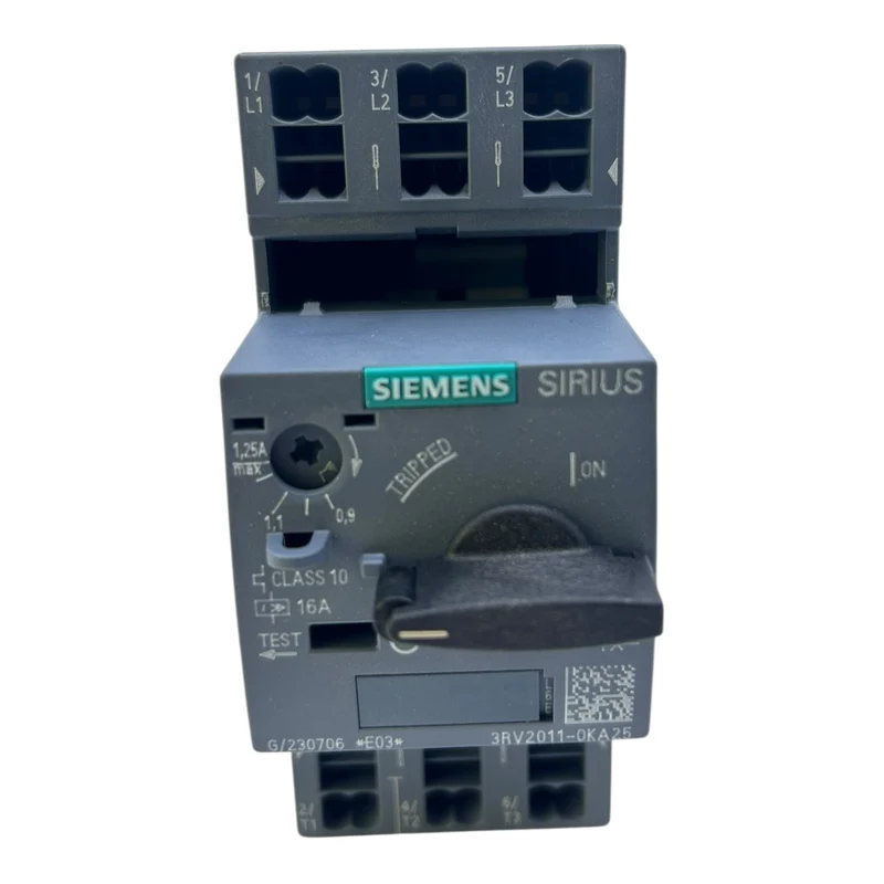 Siemens Motorschutzschalter Sirius 3RV2011-0KA25 0,9–1,25A 16A Class 10