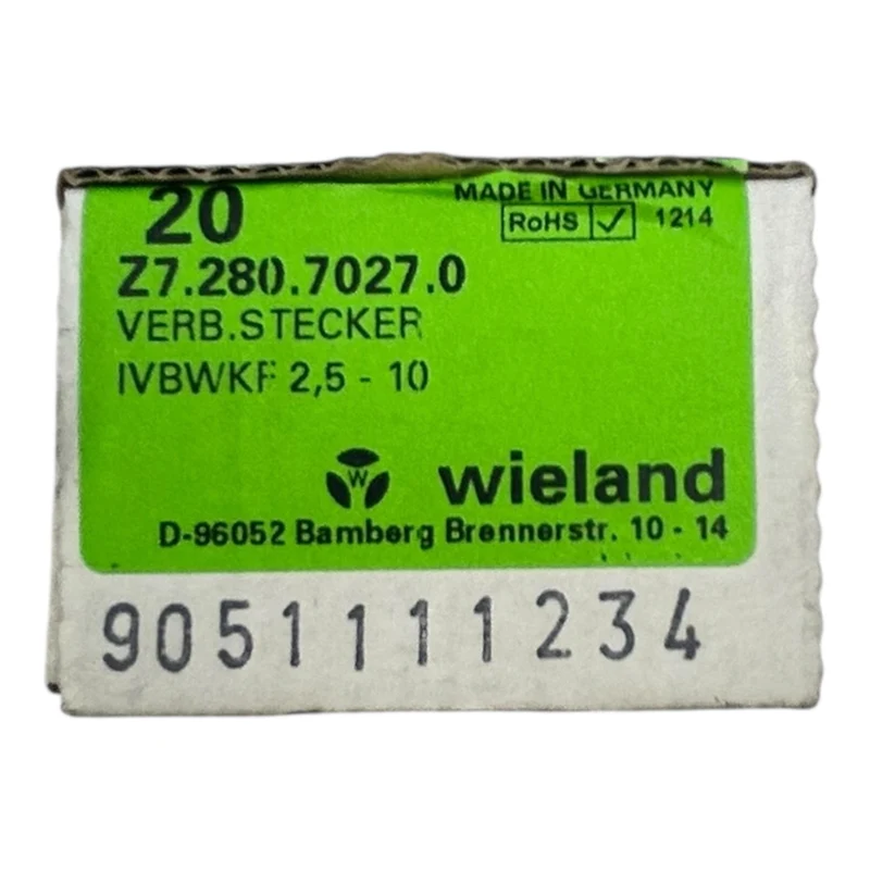 Wieland Verbindungsstecker Querverbinder Z7.280.7027.0 IVBWKF 2,5-10 VE: 24stk