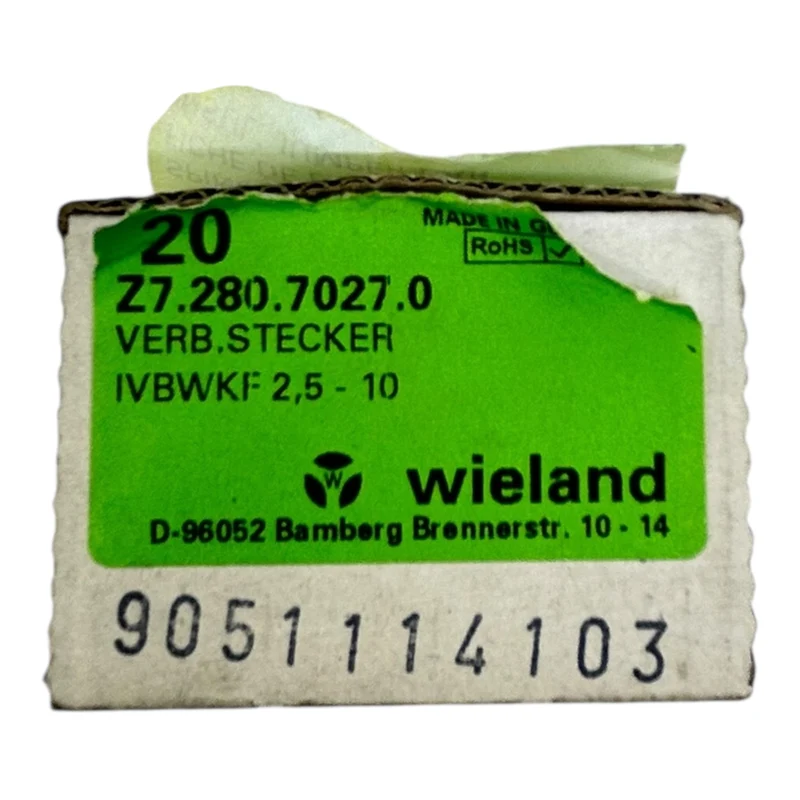 Wieland Verbindungsstecker Querverbinder Z7.280.7027.0 IVBWKF 2,5-10 VE: 32 Stk