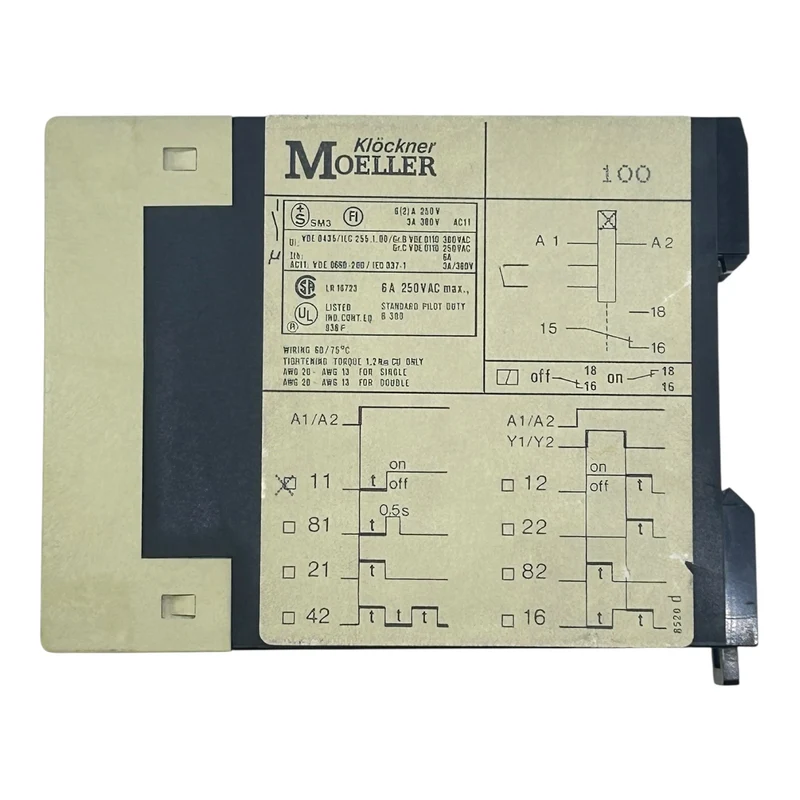 Klöckner-Moeller Zeitrelais TE11-10 6A 250 V AC Zeitmodul Timer230 V 50/60 Hz