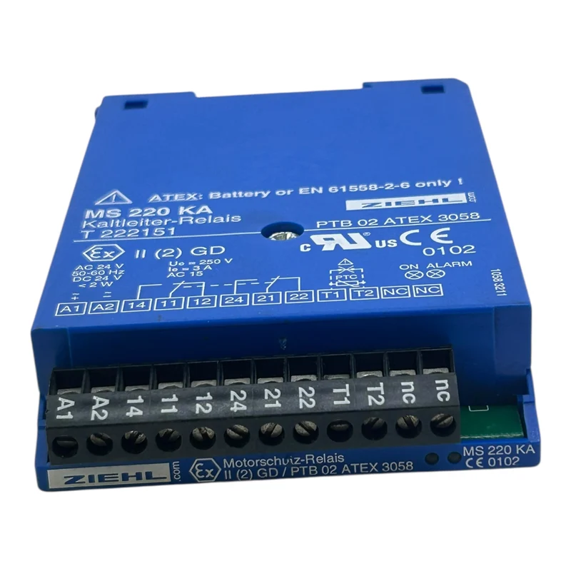 Ziehl Kaltleiterrelais 24V MS 220 KA T222151 PTC AC/DC ATEX Alarm Ex II(2)GD