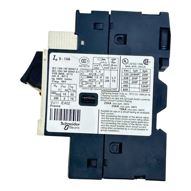 Telemecanique Motorschutzschalter VU11-IEA02 9–14A 690V Motorstarter