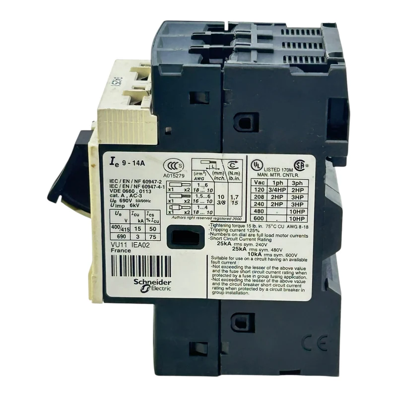Telemecanique Motorschutzschalter VU11-IEA02 9–14A 690V Motorstarter
