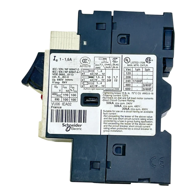 Telemecanique Motorschutzschalter VU06-IEA02 1–1,6A 690V Manual Starter