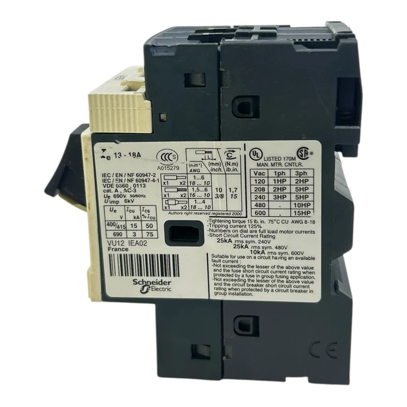 Schneider Motorschutzschalter VU12-IEA02 13–18A 690V Motorstarter