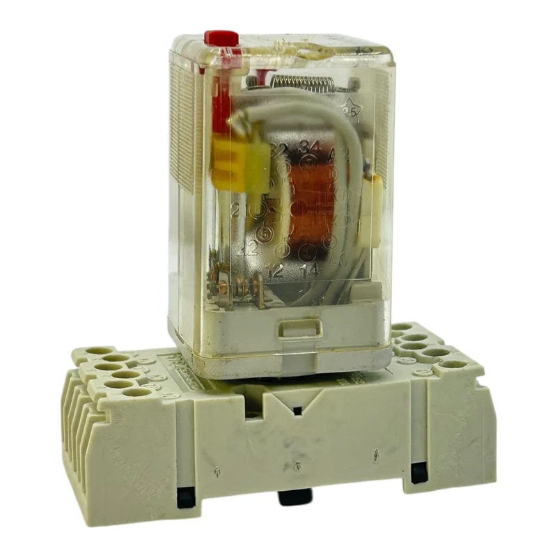 Kuhnke Relais 24V AC Z345 UF3C mit Sockel 5-polig transparent Steckrelais