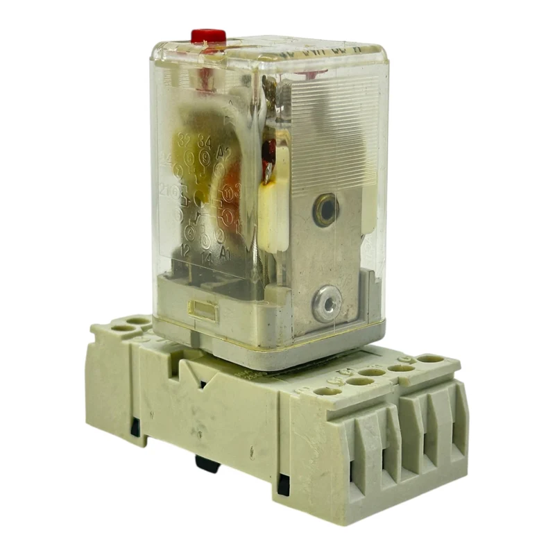 Kuhnke Relais 24V AC Z345 UF3C mit Sockel 5-polig transparent Steckrelais