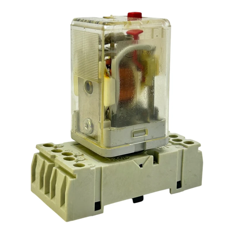 Kuhnke Relais 24V AC Z345 UF3C mit Sockel 5-polig transparent Steckrelais