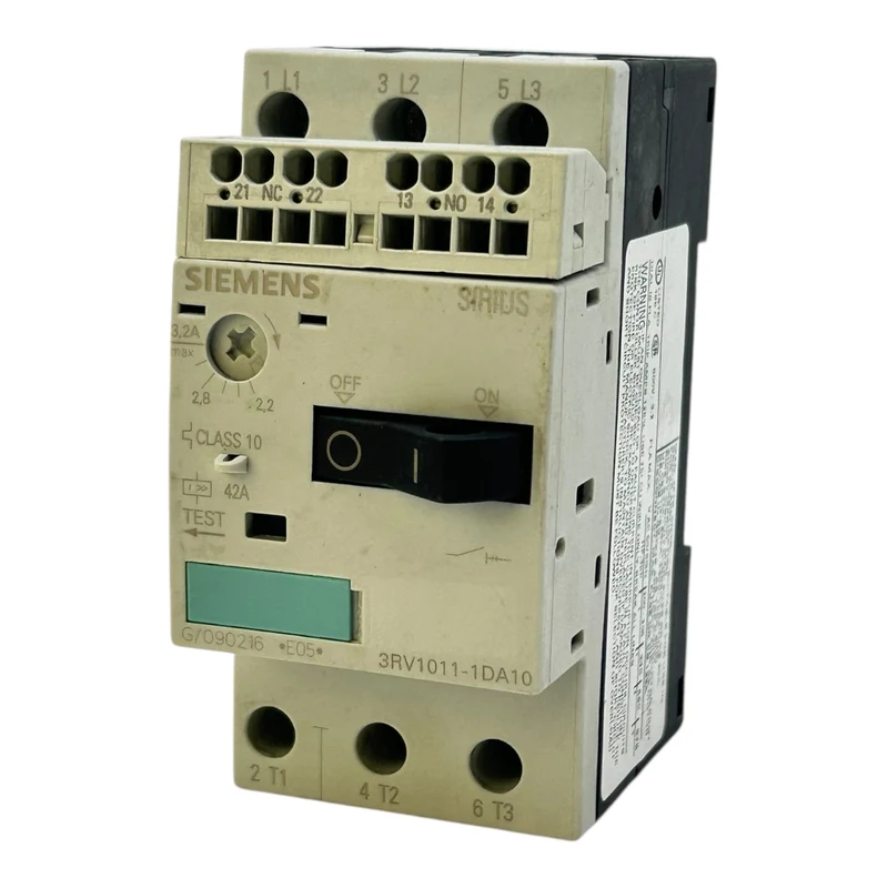Siemens Motorschutzschalter 2,2-3,2A 3RV1011-1DA10 400V 50/60Hz SIRIUS 42A