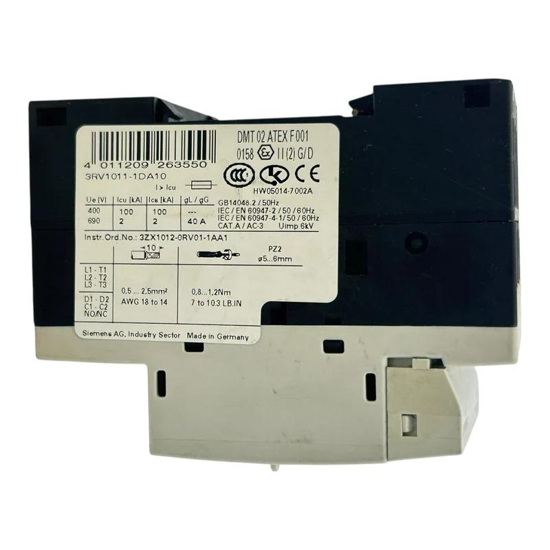 Siemens Motorschutzschalter 2,2-3,2A 3RV1011-1DA10 400V 50/60Hz SIRIUS 42A