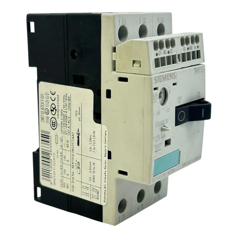Siemens Motorschutzschalter 2,2-3,2A 3RV1011-1DA10 400V 50/60Hz SIRIUS 42A