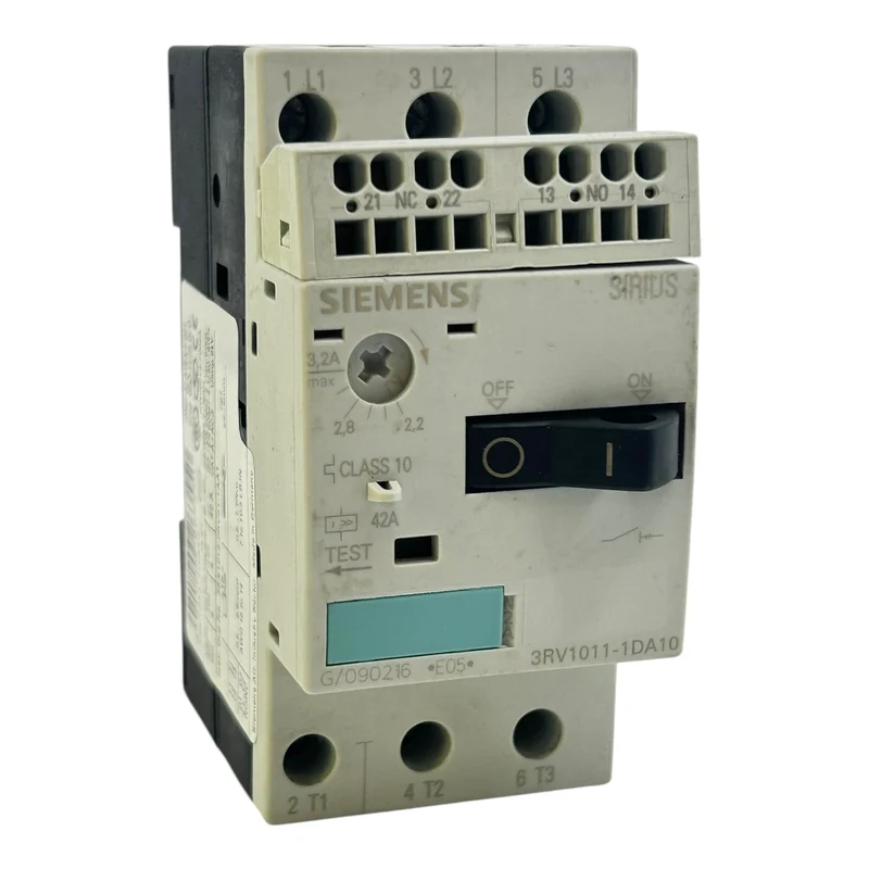 Siemens Motorschutzschalter 2,2-3,2A 3RV1011-1DA10 400V 50/60Hz SIRIUS 42A
