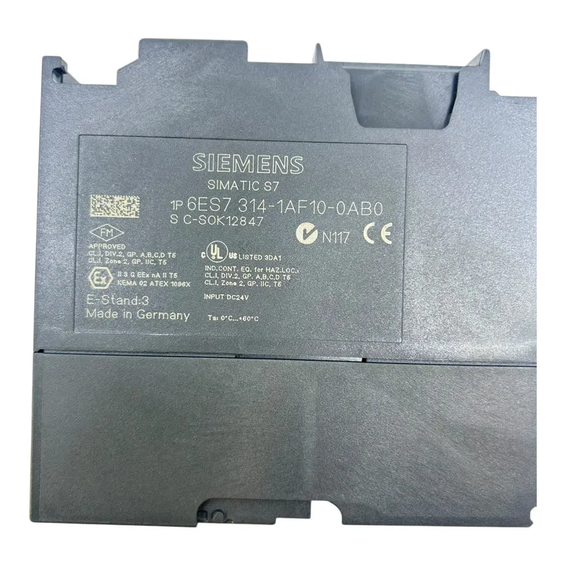 Siemens CPU SIMATIC S7 6ES7314-1AF10-0AB0 E-Stand 3 DC24V Steuerung Industrie