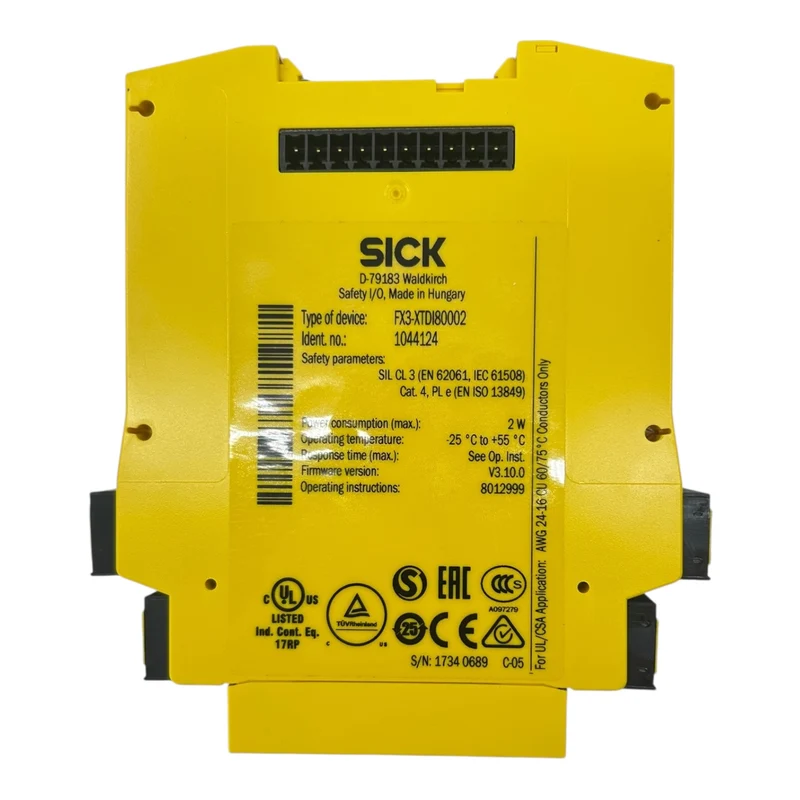 SICK Sicherheitsmodul I/O Modul FX3-XTDI80002 1044124 SIL3 PL e 24V Industrie