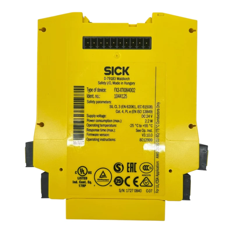 SICK Sicherheistmodul Safety I/O FX3-XTIO84002 1044125 SIL3 PL e 24V 2,2W