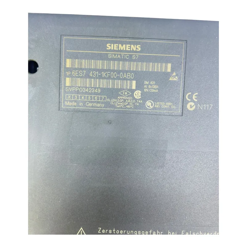 Siemens Analogmodul SIMATIC S7 SM431 6ES7431-1KF00-0AB0 AI 8x13Bit Industrie