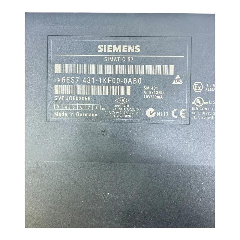 Siemens Analog-Eingangsmodul S7 SM 431 AI 8x13Bit 6ES7431-1KF00-0AB0 Siemens