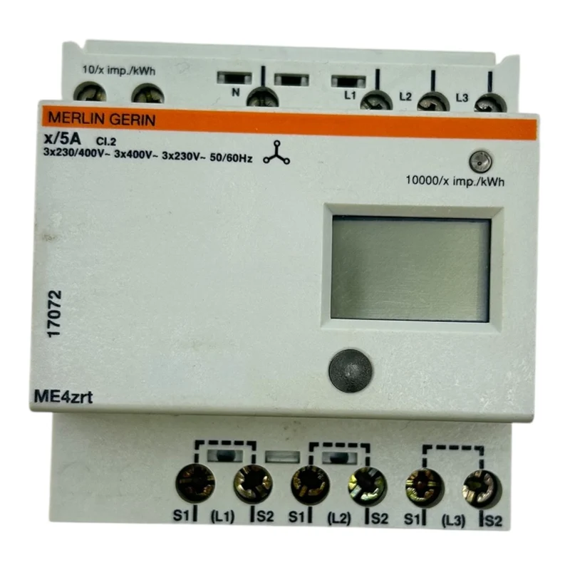 Merlin Gerin Stromzähler ME4zrt 3x230/400V 5A Energiezähler LCD Hutschiene
