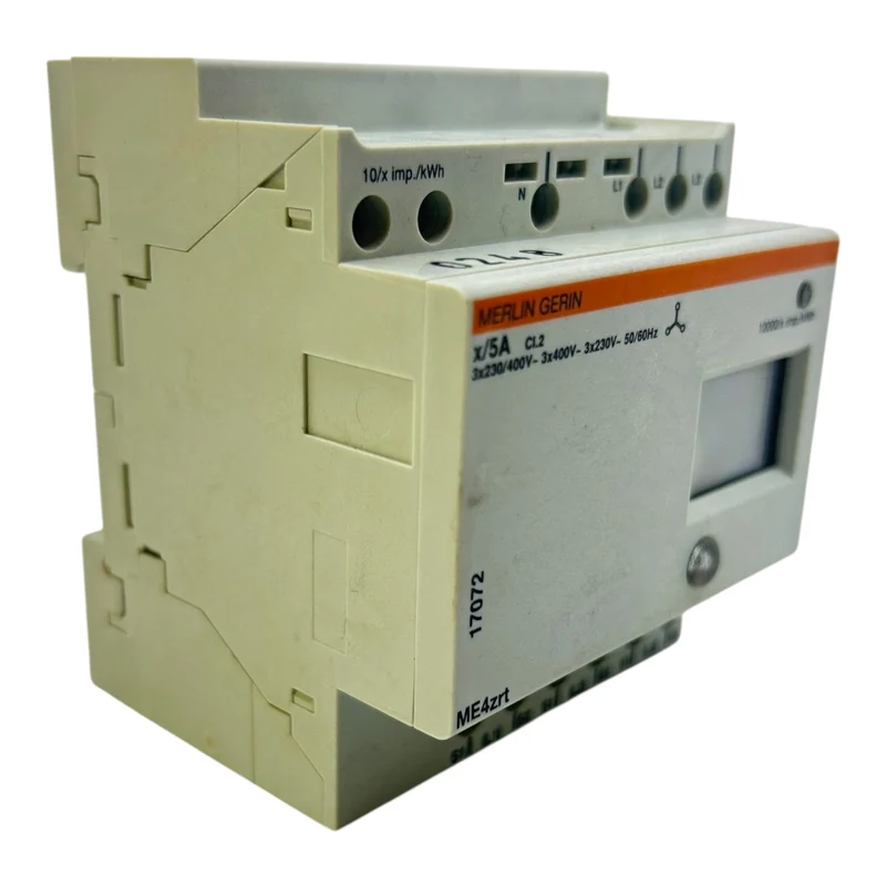 Merlin Gerin Stromzähler ME4zrt 3x230/400V 5A Energiezähler LCD Hutschiene