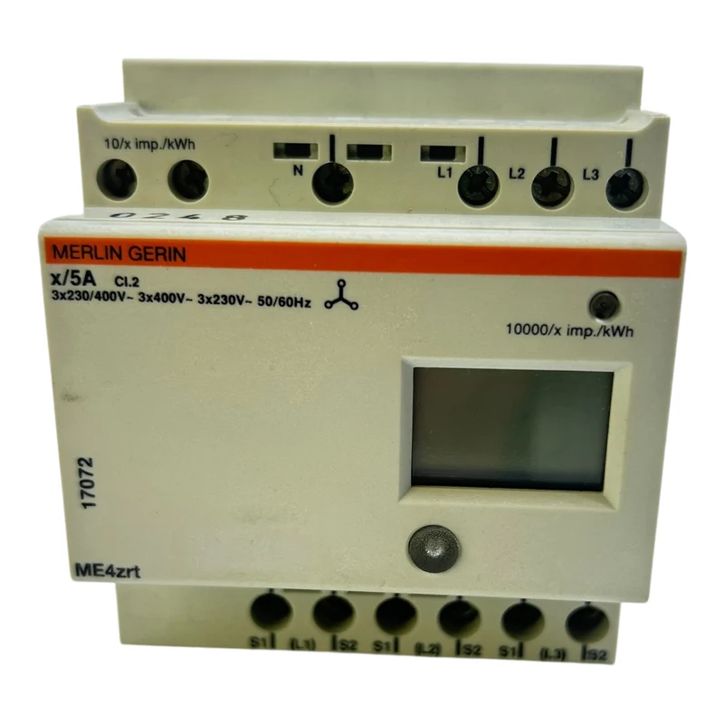 Merlin Gerin Stromzähler ME4zrt 3x230/400V 5A Energiezähler LCD Hutschiene