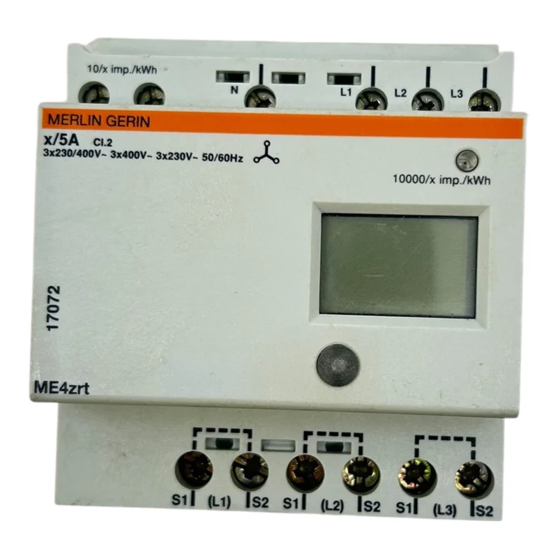 Merlin Gerin Stromzähler ME4zrt 3x230/400V 5A Energiezähler LCD Hutschiene