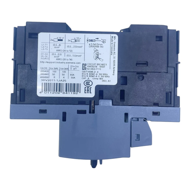 Siemens Motorschutzschalter 7–10A 3RV2011-1JA25 130A Class10 690V 3-polig